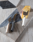 Geometric Marble Triangular Cheese Set