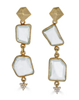 Asymmetrical Quartz Earrings