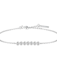 Silver Bezel Set Bracelet