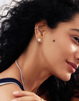 Pave Disc Stud Earrings