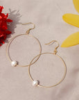 GLD Hoop W Pearl