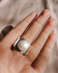 Freshwater Pearl Hammered Band