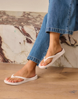 Crystal White Arch Support Flip Flops