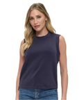 Zipper Detail Scuba Tank Top