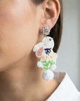 Beaded Bunny Earrings
