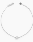 Petite Heart Chain Bracelet Silver