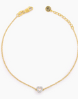 Petite Heart Chain Bracelet Gold