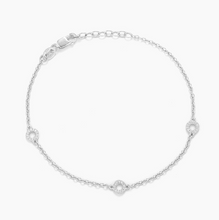 Load image into Gallery viewer, Circle Station Chain Bracelet Silver