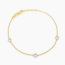Load image into Gallery viewer, Circle Station Chain Bracelet Gold