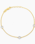 Circle Station Chain Bracelet Gold