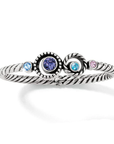 Sil/Tanz Halo Hinged Bangle