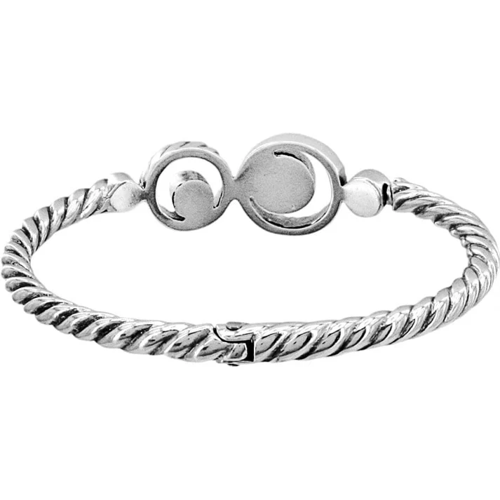 Sil/Tanz Halo Hinged Bangle
