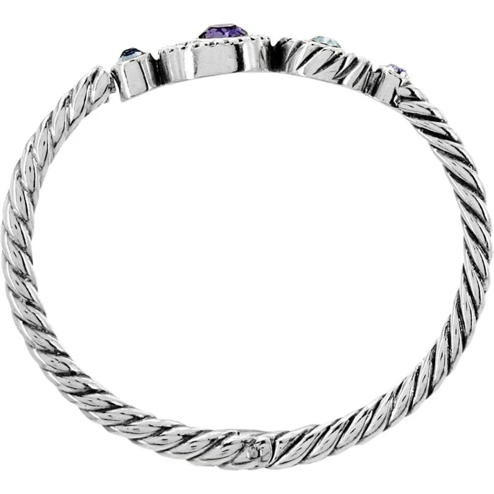 Sil/Tanz Halo Hinged Bangle
