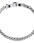 Sil/Tanz Halo Hinged Bangle