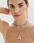 Cascade Heart Necklace Reversible