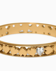 Mystery Of Love Golden Heart Bangle