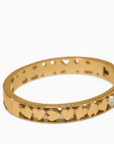Mystery Of Love Golden Heart Bangle