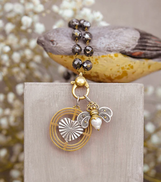 Bee Brave Honeypearl Charm