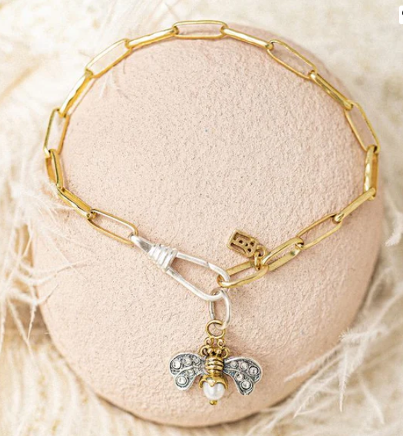Bee Brave Honeypearl Charm