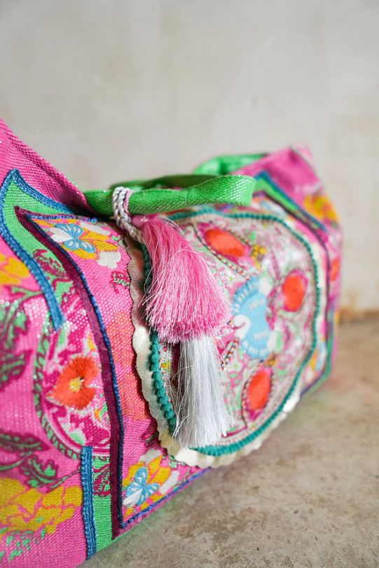 Boho Bag Lurex Pink