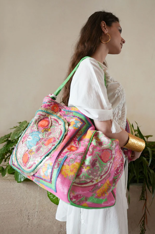 Boho Bag Lurex Pink