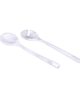 White Resin Salad Servers