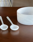 White Resin Salad Servers