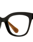Nora Blue Light Glasses - Onyx/Walnut
