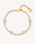 Padlock Tennis Bracelet Gold
