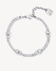 Padlock Tennis Bracelet Silver