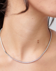 CZ Desideri Stainless Steel Necklace