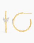 Butterfly Hoop Earrings