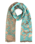 Turquoise Blossoms Scarf
