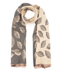 Charcoal Leaves Scarf