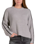 Gray Sweater w/ Black Stitching
