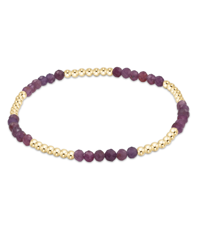 Blissful 2.5mm Bracelet - Ruby