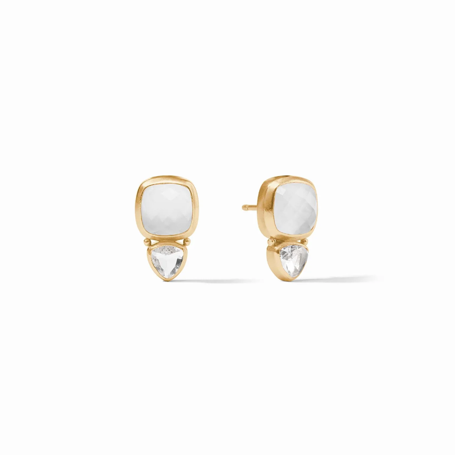 Aquitaine Duo Stud - Iridescent Crystal