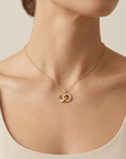 Waterproof Entwined Discs Pendant Neck