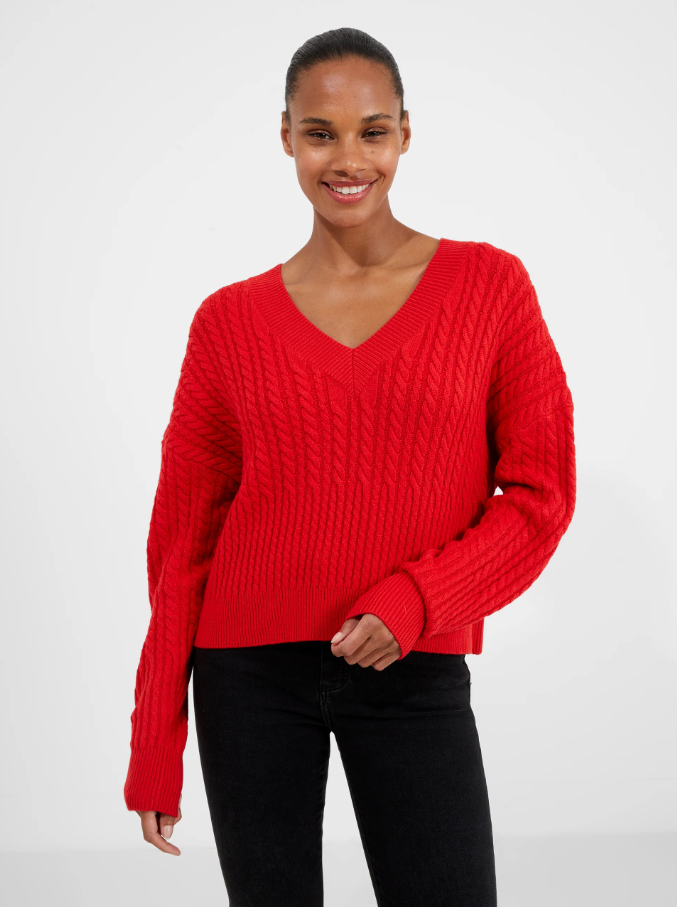売れ筋商品|||エックスレイ ニット&セーター アウター レディース Men's Basic V-Neck Pullover Midweight Sweater Ruby Red X RAY Mens V Neck Sweater, Basic Slim Fit Pullover, V-Neck