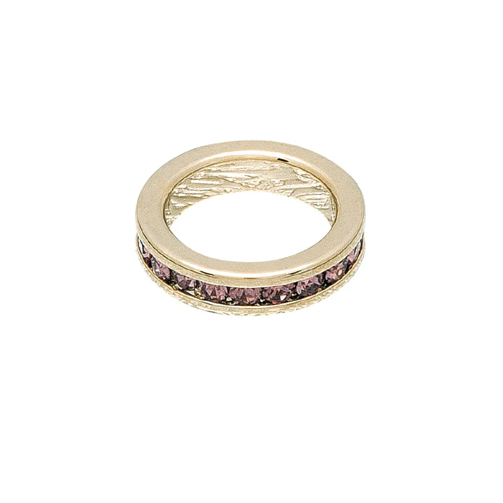 Birthstone Charm Febuary Gold