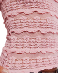 Angelina Lace Tee - Blushing Coral