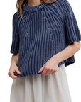 Amy Sweater Tee - Navy Academy