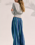 Day's End Linen Striped Pull-On Pants