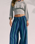 Day's End Linen Striped Pull-On Pants