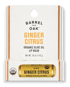 Organic Olive Oil Lip Balm Ginger Citrus