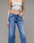 Logan Medium Mid Rise Petite Dad Jean
