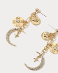 Celestial Coin Charm Earrings