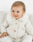 Fur Collar Natural Sweater Cardigan
