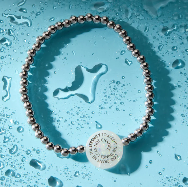 Silver Serenity Prayer Bracelet