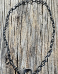 Silver Link Necklace w/ Pave Clasp